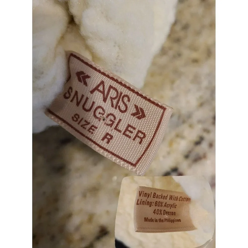 Vintage Vinyl Backed Aris Snuggler Brown Driving Gloves Women’s M/L Sherpa Lined